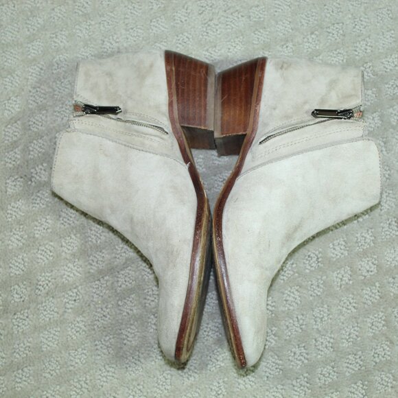 Sam Edelman Petty Suede Ankle Boots Size 8m Taupe Great Condition Gently Worn - Picture 3 of 6